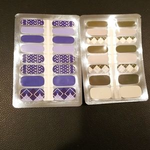 Two Sets of Real Nail Polish Wraps. Argyle sweater design. No UV lamp needed!